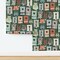 Life Jacket Green Nautical Camp Coastal Mid Century Modern Boating Vintage Swim Outdoor Life Lake House Custom Pre-pasted Wallpaper by Spoonflower Pre-Pasted Wallpaper 2FT Wide